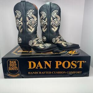 Dan Post Boots Women's Western Ranch Daisy Embroider Size 6.5